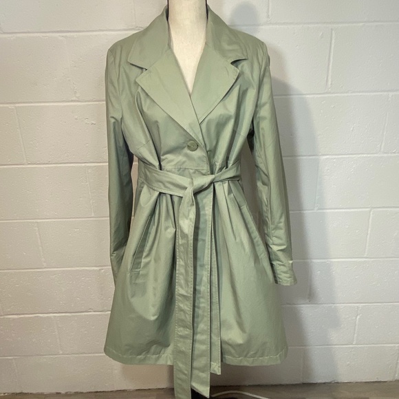 Liz Lange for Target Maternity Sage Green Trench Coat - Picture 1 of 9